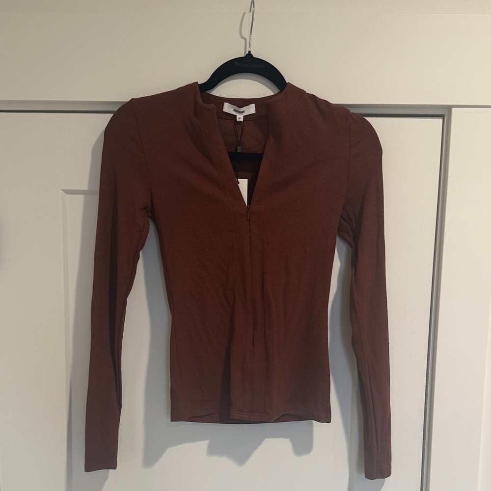 Joah Brown Chestnut Long Sleeve Top